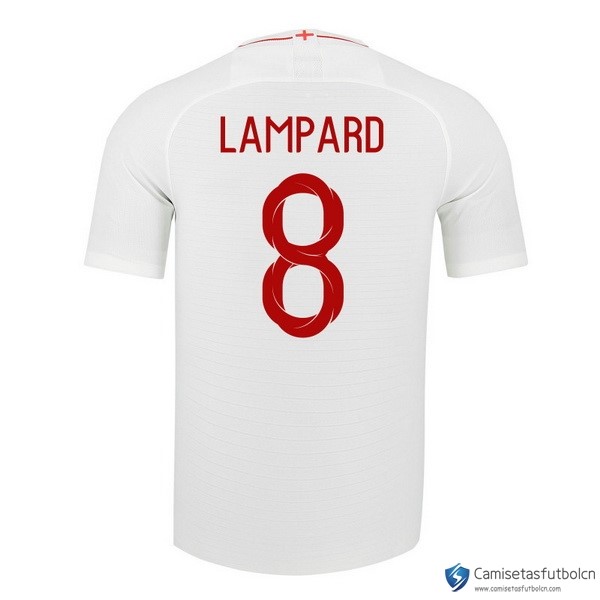 Camiseta Seleccion Inglaterra Primera equipo Lampard 2018 Blanco